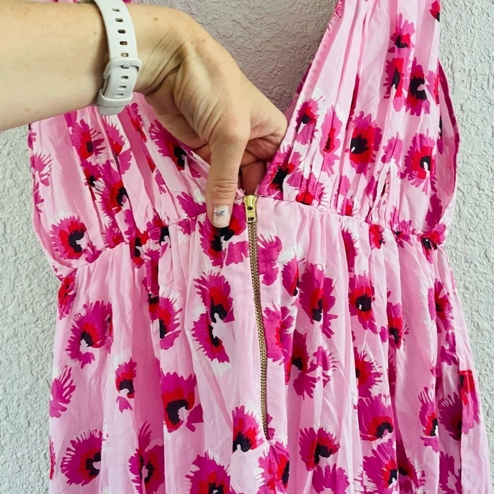 Banjanan Pink Floral Maxi Dress with Fuchsia Flowers - Picture 13 of 16